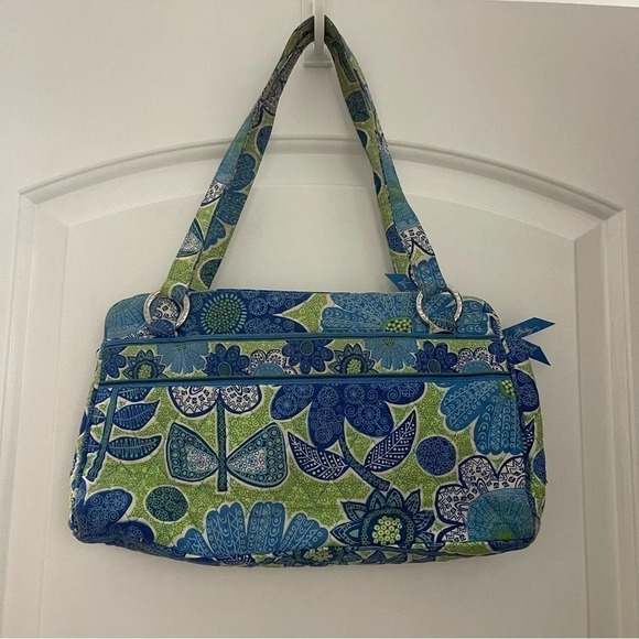 Vera Bradley Purse Doodle‎ Daisy Spring Colors Shoulder Bag Quilted - Picture 1 of 5